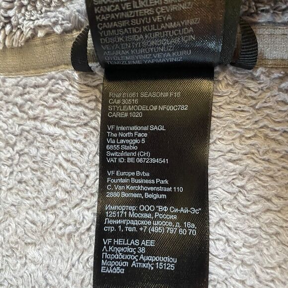 THE NORTH FACE M Gray Osito II Women Full Zip Fuzzy Soft High Pile Fleece Jacket - Picture 13 of 16